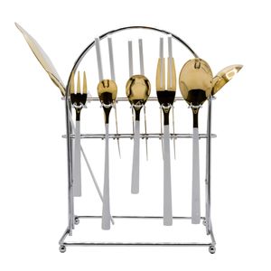 سرویس قاشق و چنگال 39 پارچه کد gold_3996